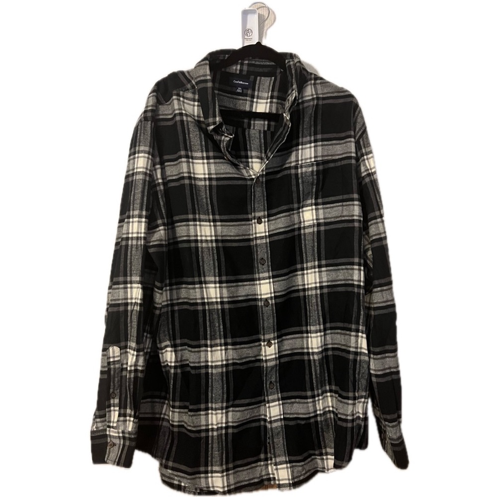 croft and barrow plaid mens flannel size XL